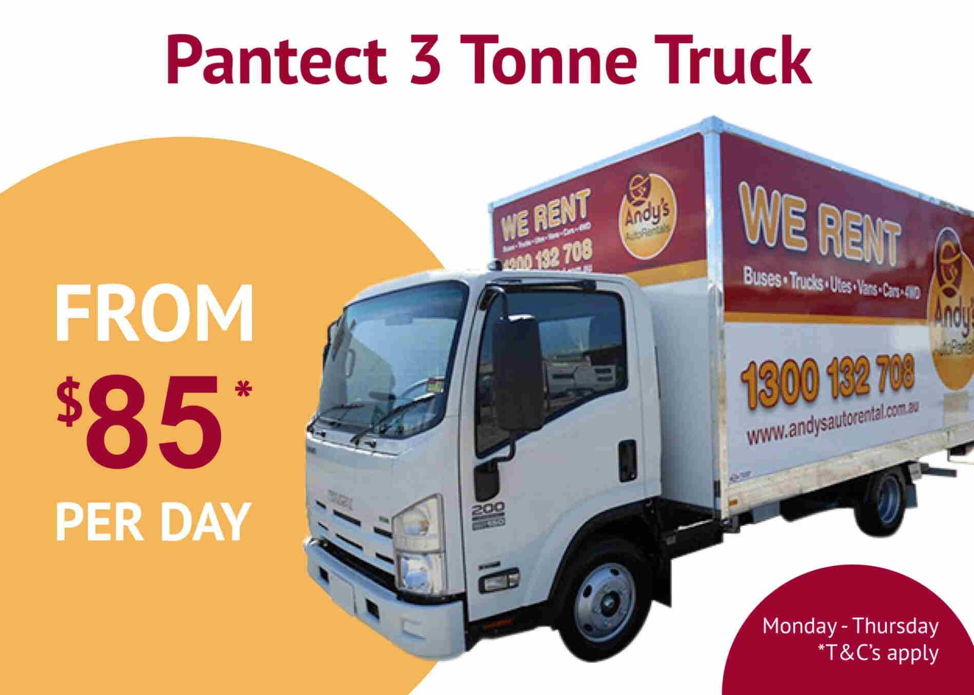 truck rental Andy's auto rental truck for rent or hire can be used for moving house near me or near gold coast, brisbane